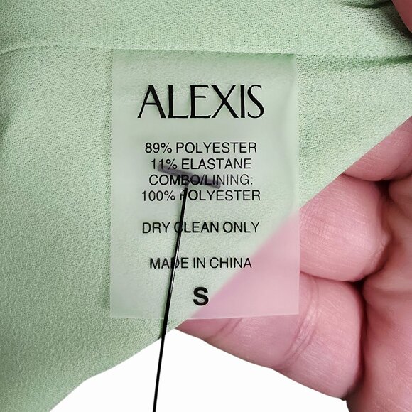 Alexis‎ Jamie Persian Green Maxi Dress One Shoulder Laser Cut Gown S - Picture 11 of 16